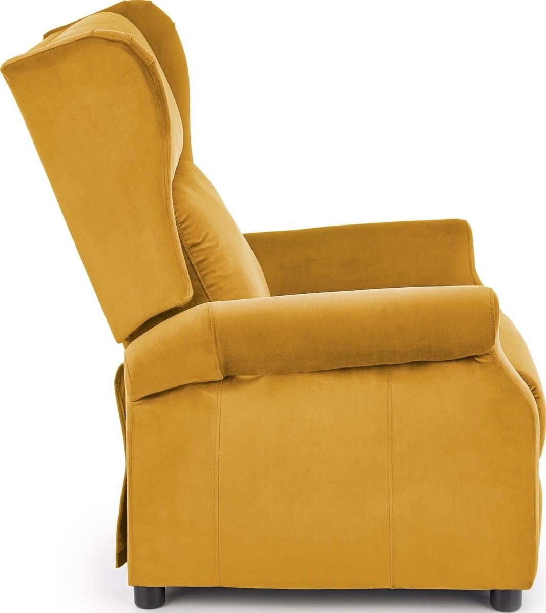 Lounge Chair Agustin 2 | size: Width: 75cm, Height: 107cm, Depth: 92cm | color: Yellow | image: 3 | variant: 1004562