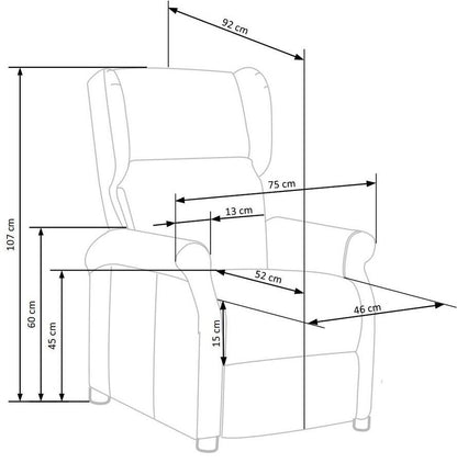 Lounge Chair Agustin M | size: Width: 75cm, Height: 107cm, Depth: 92cm | color: Gray | image: 9 | variant: 1012029