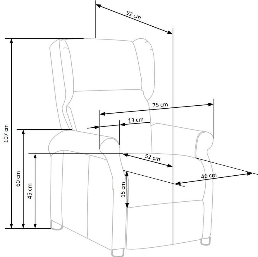 Lounge Chair Agustin | size: Width: 75cm, Height: 107cm, Depth: 92cm | color: Beige | image: 9 | variant: 1004566