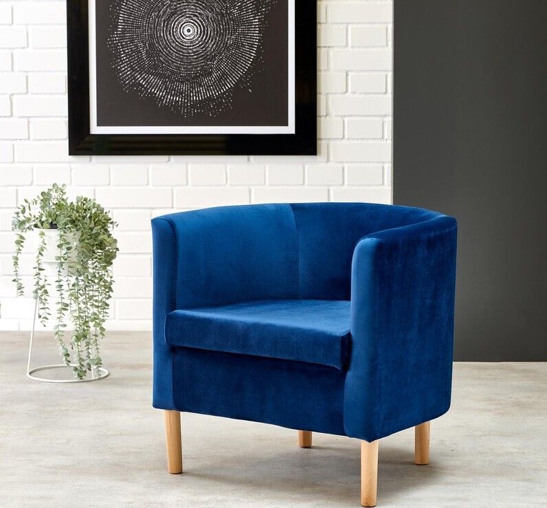 Lounge Chair Ajaccio | size: Width: 66cm, Height: 64cm, Depth: 58cm | color: Blue | image: 6 | variant: 1002726