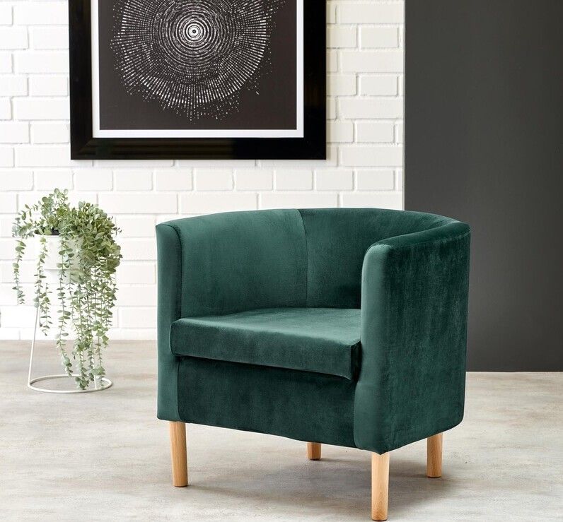 Lounge Chair Ajaccio | size: Width: 66cm, Height: 64cm, Depth: 58cm | color: Green | image: 9 | variant: 1002725