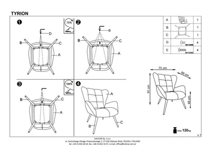 Lounge Chair Alghero | size: Width: 75cm, Height: 91cm, Depth: 86cm | color: Gray | image: 9 | variant: 1002839