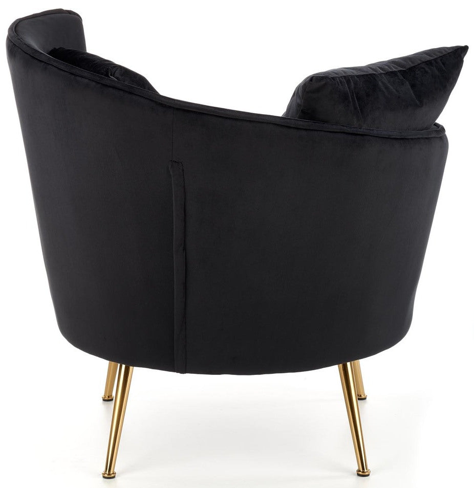 Lounge Chair Almond | size: Width: 90cm, Height: 87cm, Depth: 90cm | color: Black | image: 3 | variant: 1004569