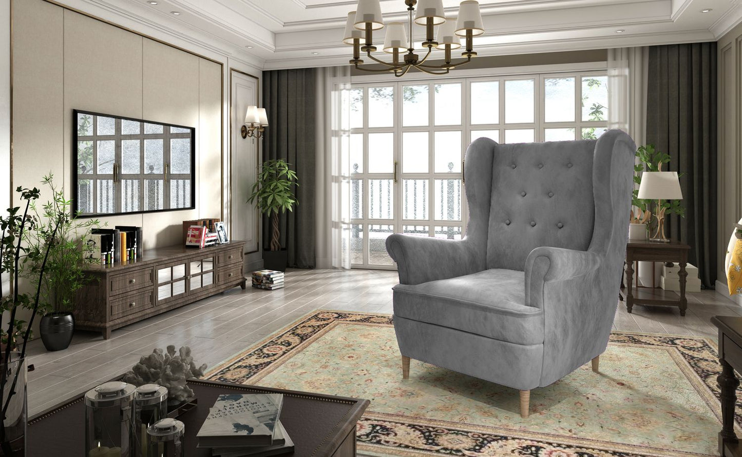 Lounge Chair Aros 3 | size: Width: 107cm, Height: 103cm, Depth: 90cm | color: Gray | image: 1 | variant: 1014065