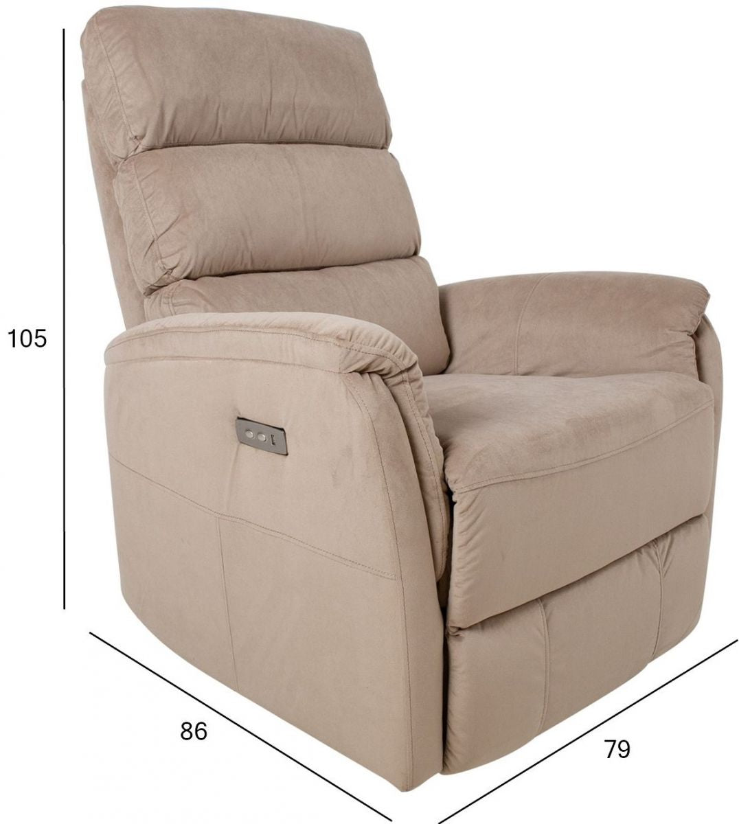 Lounge Chair Ashford | size: Width: 86cm, Height: 105cm, Depth: 79cm | color: Brown | image: 9 | variant: 1000925