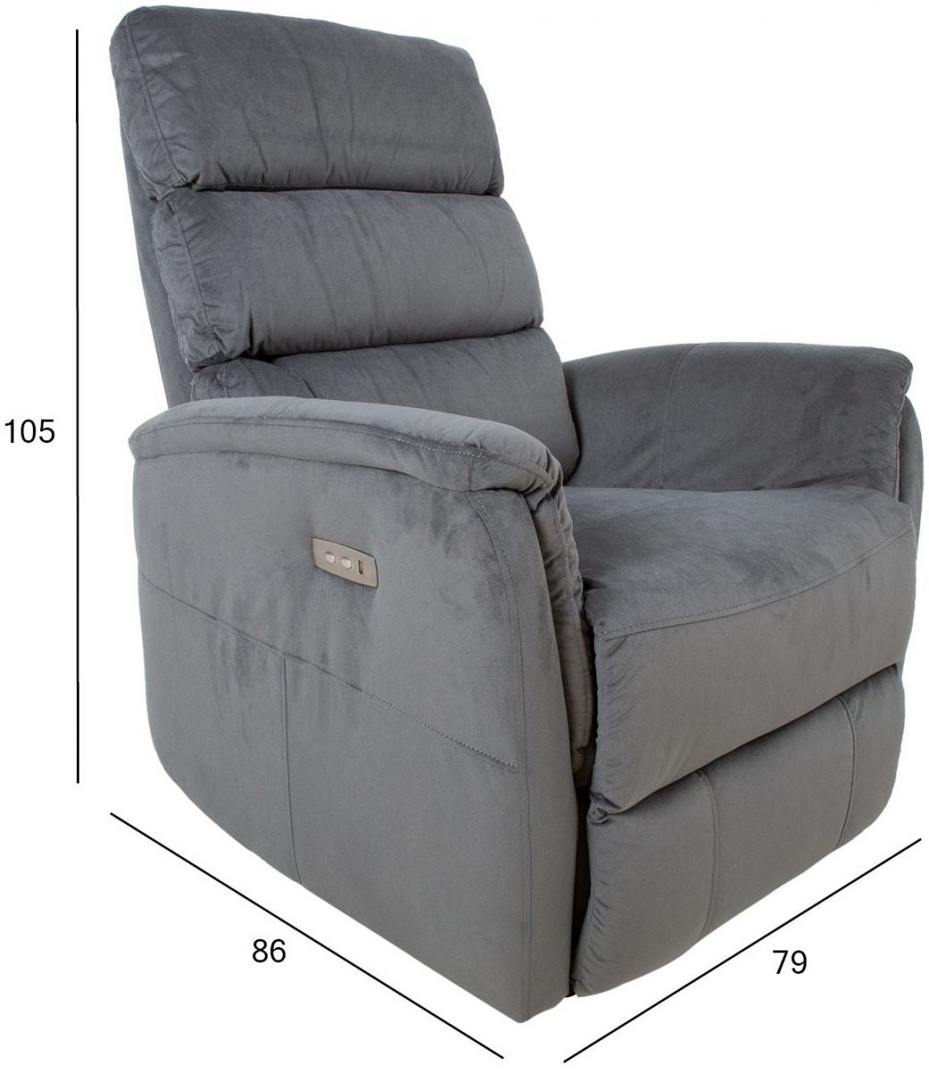 Lounge Chair Ashford | size: Width: 86cm, Height: 105cm, Depth: 79cm | color: Gray | image: 9 | variant: 1000923