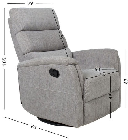 Lounge Chair Ashford | size: Width: 86cm, Height: 105cm, Depth: 79cm | color: Gray | image: 9 | variant: 1000926