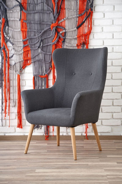Lounge Chair Bari | size: Width: 73cm, Height: 99cm, Depth: 76cm | color: Gray | image: 1 | variant: 1002729