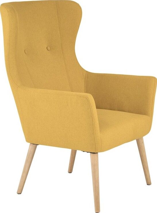 Lounge Chair Bari | size: Width: 73cm, Height: 99cm, Depth: 76cm | color: Yellow | image: 1 | variant: 1002731
