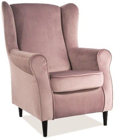 Lounge Chair Baron | size: Width: 75cm, Height: 101cm, Depth: 53cm | color: Pink | image: 1 | variant: 1004958