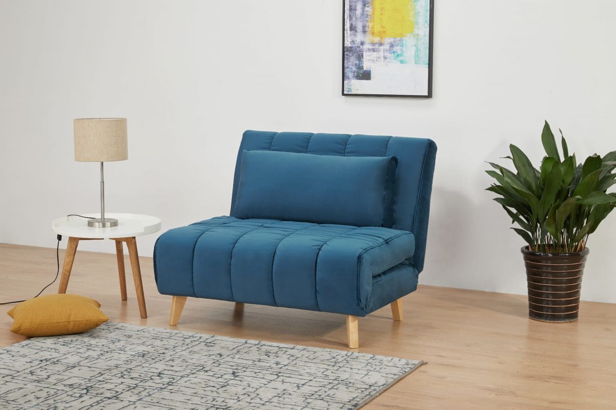 Lounge Chair Billy | size: Width: 103cm, Height: 82cm, Depth: 94cm | color: Blue | image: 9 | variant: 1005713