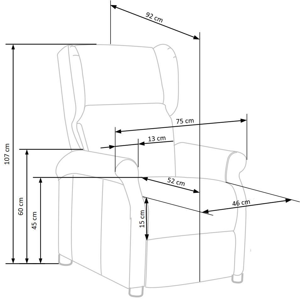 Lounge Chair Caen | size: Width: 75cm, Height: 107cm, Depth: 92cm | color: Beige | image: 2 | variant: 1002669