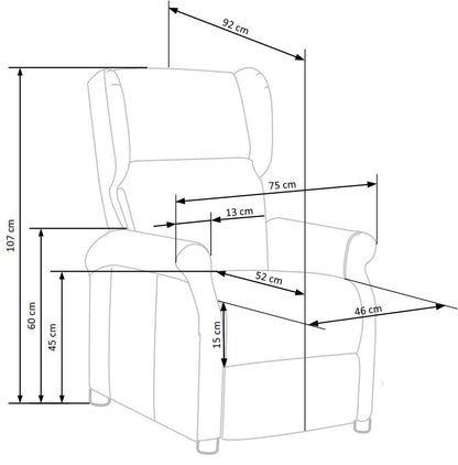 Lounge Chair Caen | size: Width: 75cm, Height: 107cm, Depth: 92cm | color: Beige | image: 2 | variant: 1002669