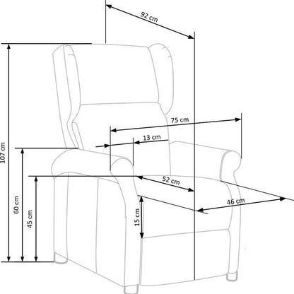 Lounge Chair Caen | size: Width: 75cm, Height: 107cm, Depth: 92cm | color: Gray | image: 7 | variant: 1002668