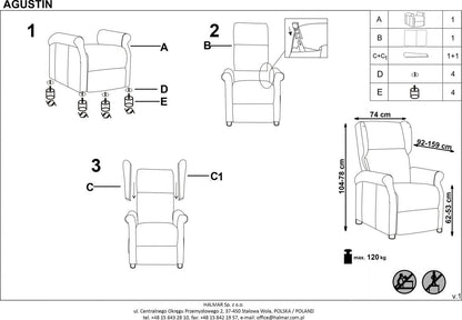Lounge Chair Caen | size: Width: 75cm, Height: 107cm, Depth: 92cm | color: Yellow | image: 10 | variant: 1002667