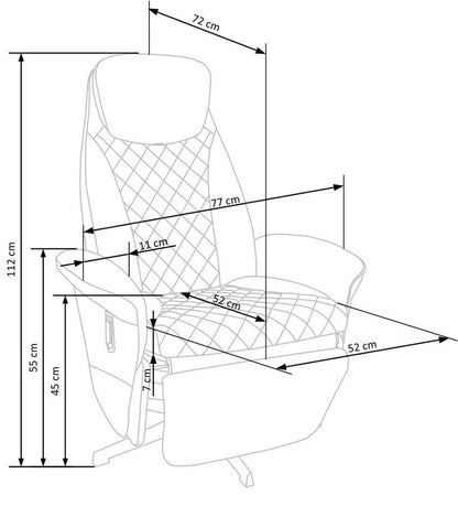 Lounge Chair Camaro | size: Width: 77cm, Height: 112cm, Depth: 72cm | color: Gray | image: 9 | variant: 1011401