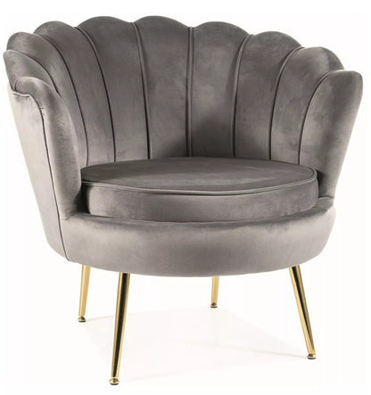 Lounge Chair Camellia 1 | size: Width: 81cm, Height: 77cm, Depth: 76cm | color: Gray | image: 0 | variant: 1004961
