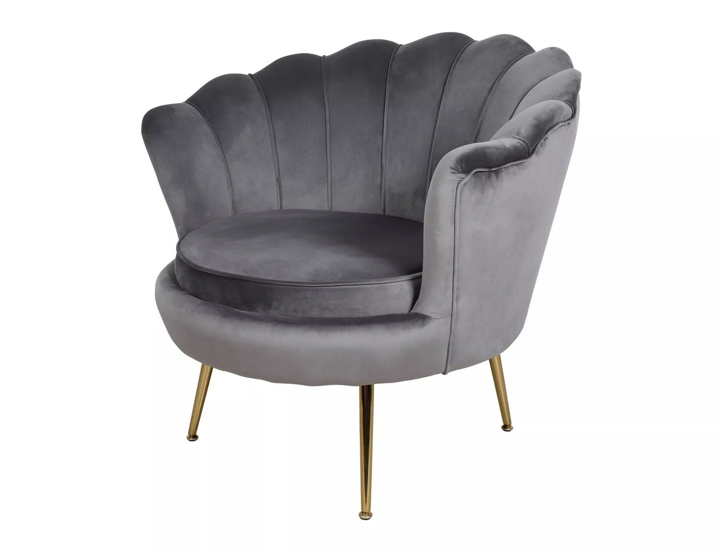 Lounge Chair Camellia 1 | size: Width: 81cm, Height: 77cm, Depth: 76cm | color: Gray | image: 2 | variant: 1004961