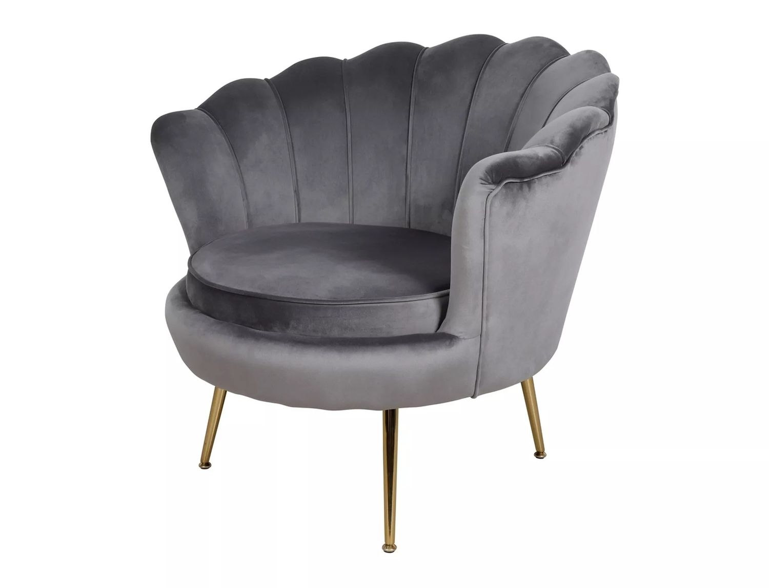 Lounge Chair Camellia 1 | size: Width: 81cm, Height: 77cm, Depth: 76cm | color: Gray | image: 2 | variant: 1004961