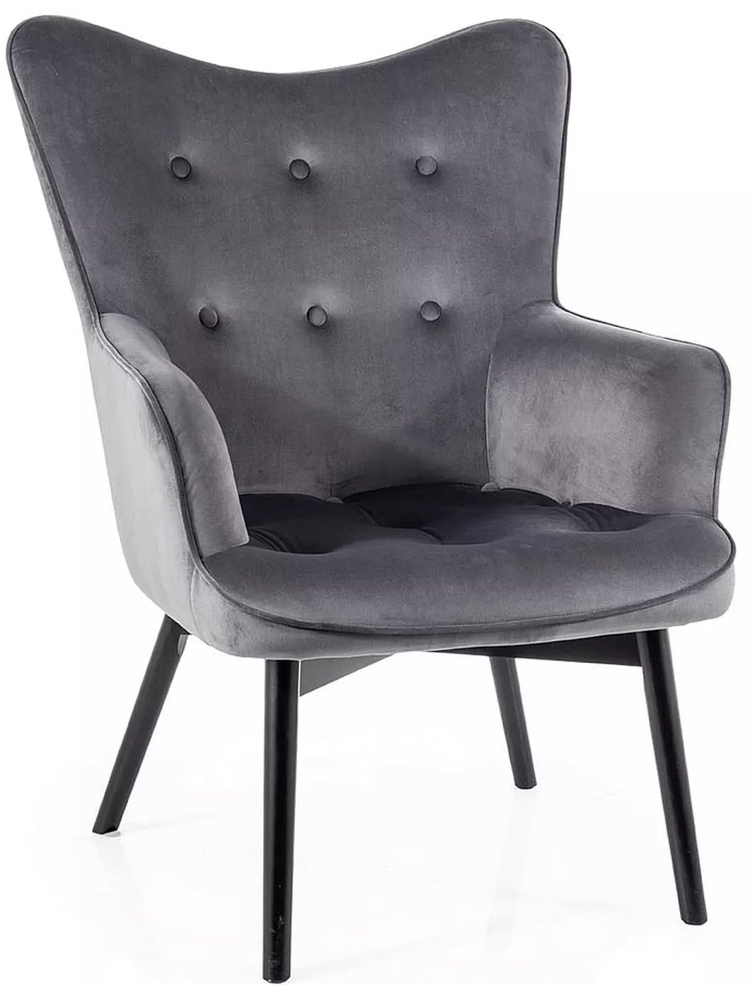 Lounge Chair Carmen | size: Width: 72cm, Height: 99cm, Depth: 75cm | color: Gray | image: 0 | variant: 1004967