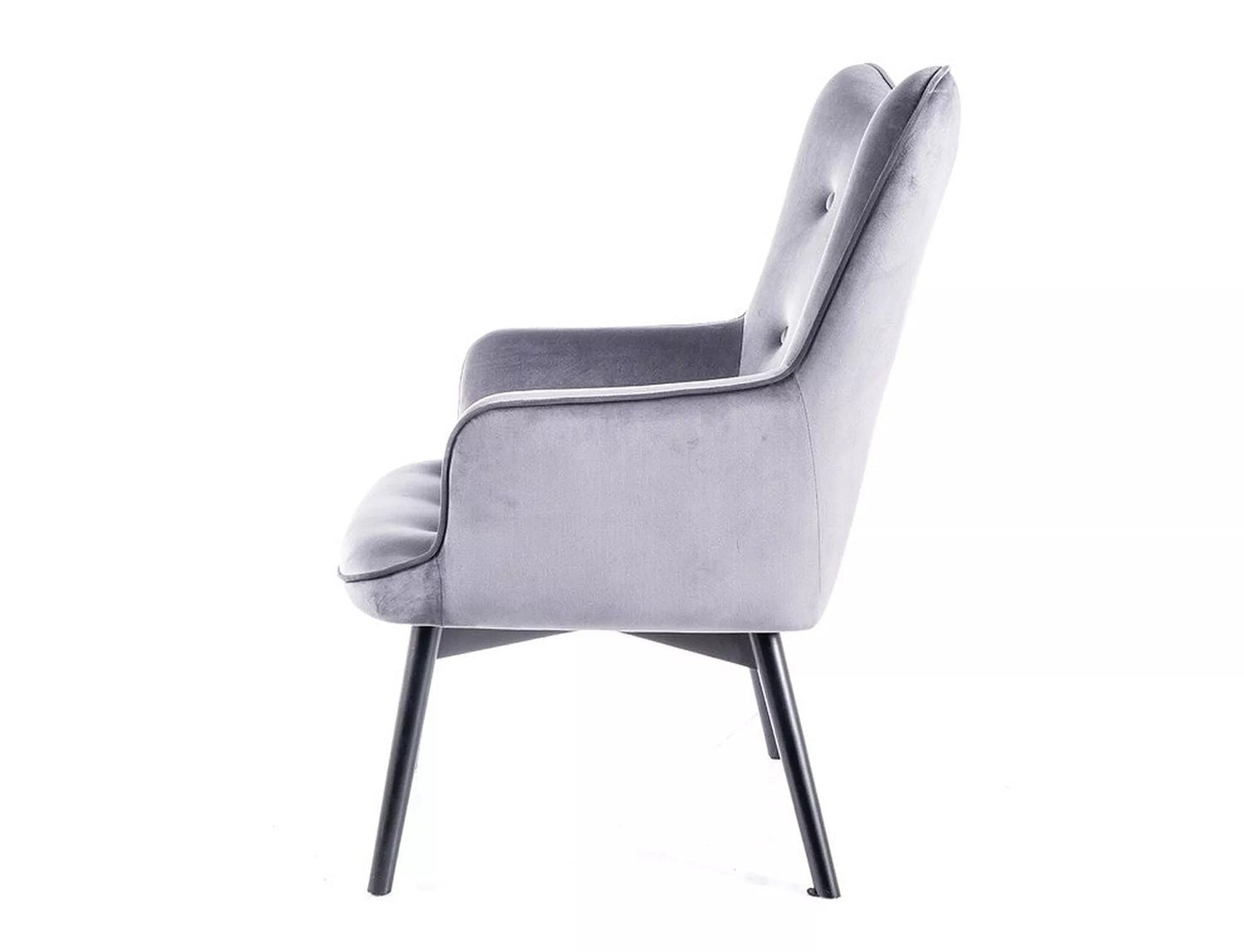 Lounge Chair Carmen | size: Width: 72cm, Height: 99cm, Depth: 75cm | color: Gray | image: 1 | variant: 1004967