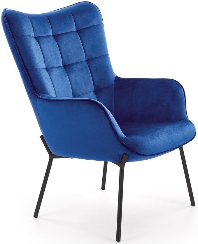 Lounge Chair Castel | size: Width: 71cm, Height: 97cm, Depth: 79cm | color: Blue | image: 1 | variant: 1004605