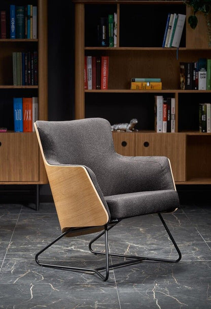 Lounge Chair Chillout | size: Width: 74cm, Height: 79cm, Depth: 67cm | color: Beige/Grey | image: 7 | variant: 1004616