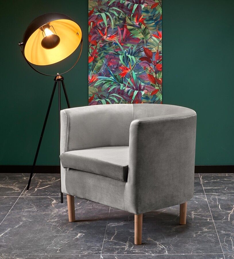 Lounge Chair Clubby 2 | size: Width: 66cm, Height: 64cm, Depth: 58cm | color: Gray | image: 8 | variant: 1004619