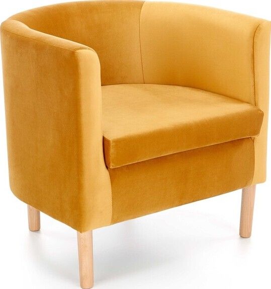 Lounge Chair Clubby 2 | size: Width: 66cm, Height: 64cm, Depth: 58cm | color: Yellow | image: 1 | variant: 1004618