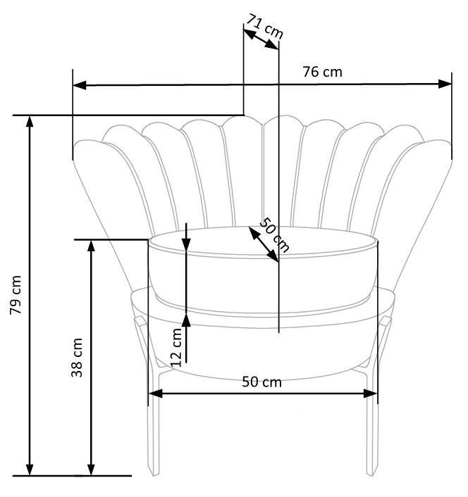 Lounge Chair Crickhowell | size: Width: 73cm, Height: 75cm, Depth: 73cm | color: Green | image: 5 | variant: 1002689
