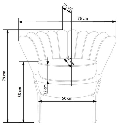 Lounge Chair Crickhowell | size: Width: 73cm, Height: 75cm, Depth: 73cm | color: Green | image: 5 | variant: 1002689