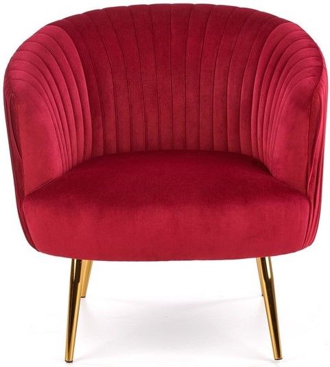 Lounge Chair Crown | size: Width: 78cm, Height: 80cm, Depth: 72cm | color: Red | image: 4 | variant: 1004629
