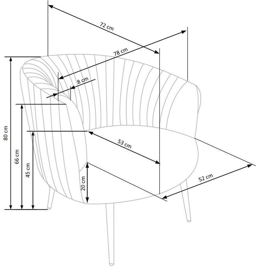 Lounge Chair Crown | size: Width: 78cm, Height: 80cm, Depth: 72cm | color: Red | image: 8 | variant: 1004629