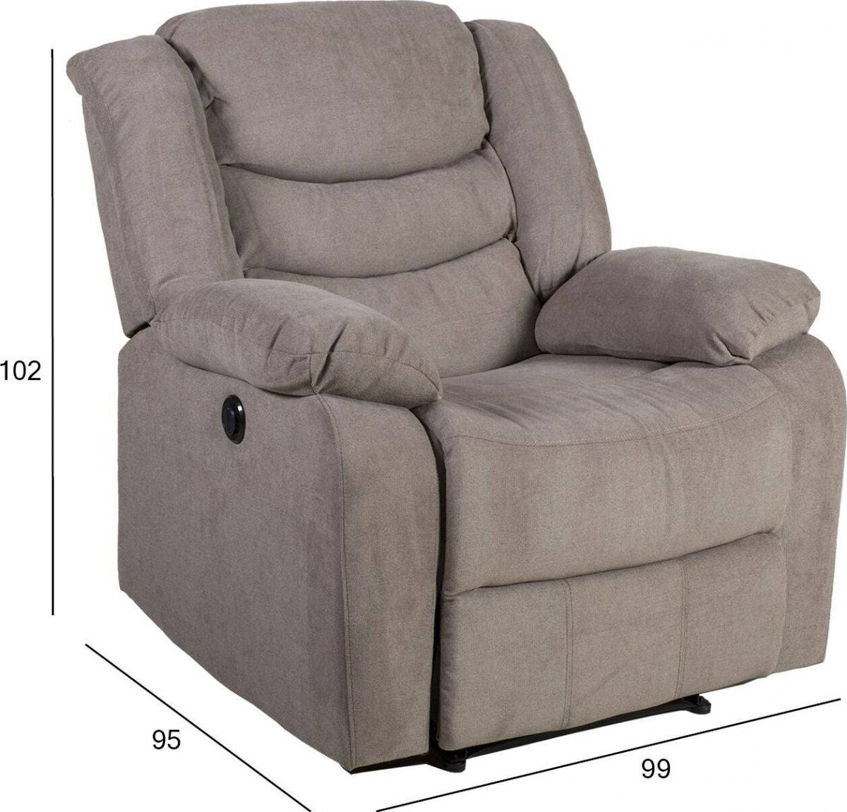 Lounge Chair Cyrus | size: Width: 99cm, Height: 102cm, Depth: 95cm | color: Beige | image: 5 | variant: 1004783