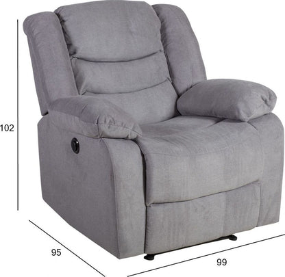 Lounge Chair Cyrus | size: Width: 99cm, Height: 102cm, Depth: 95cm | color: Gray | image: 5 | variant: 1004784