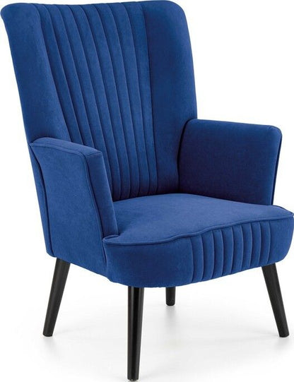 Lounge Chair Delgado | size: Width: 75cm, Height: 100cm, Depth: 70cm | color: Blue | image: 1 | variant: 1004637