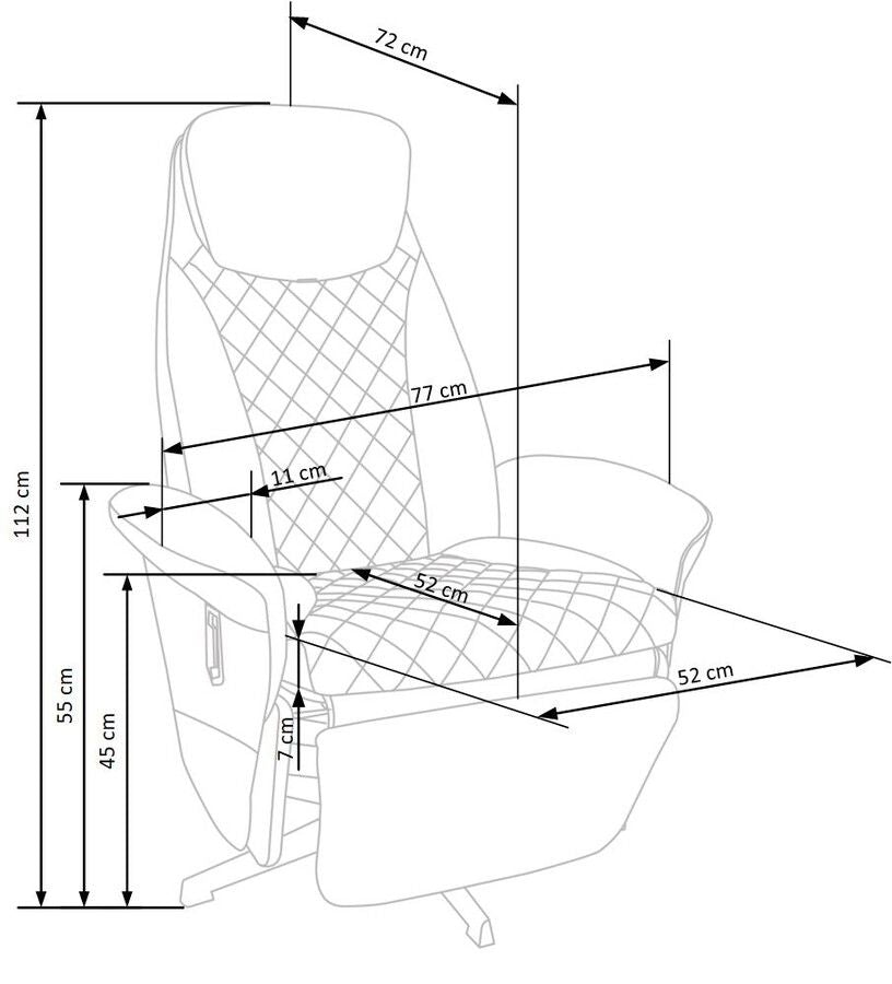 Lounge Chair Dudley | size: Width: 77cm, Height: 112cm, Depth: 72cm | color: Gray | image: 9 | variant: 1006927