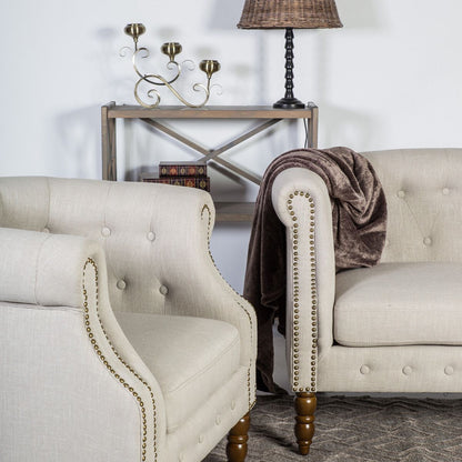Lounge Chair East Berkhamsted | size: Width: 83cm, Height: 78cm, Depth: 75cm | color: Beige | image: 4 | variant: 1005114