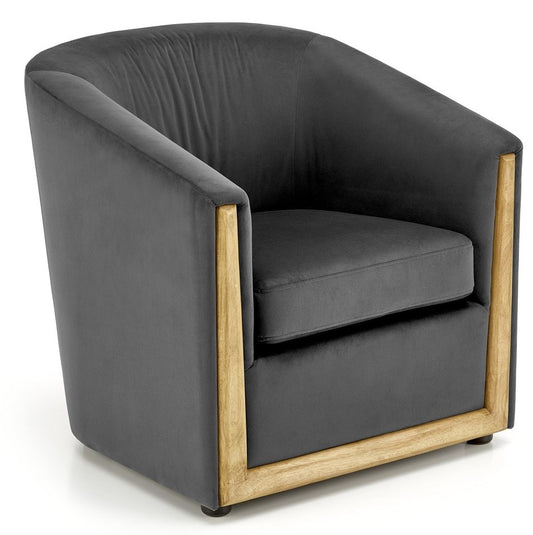 Lounge Chair Enrico | size: Width: 71cm, Height: 71cm, Depth: 72cm | color: Gray | image: 1 | variant: 1004639