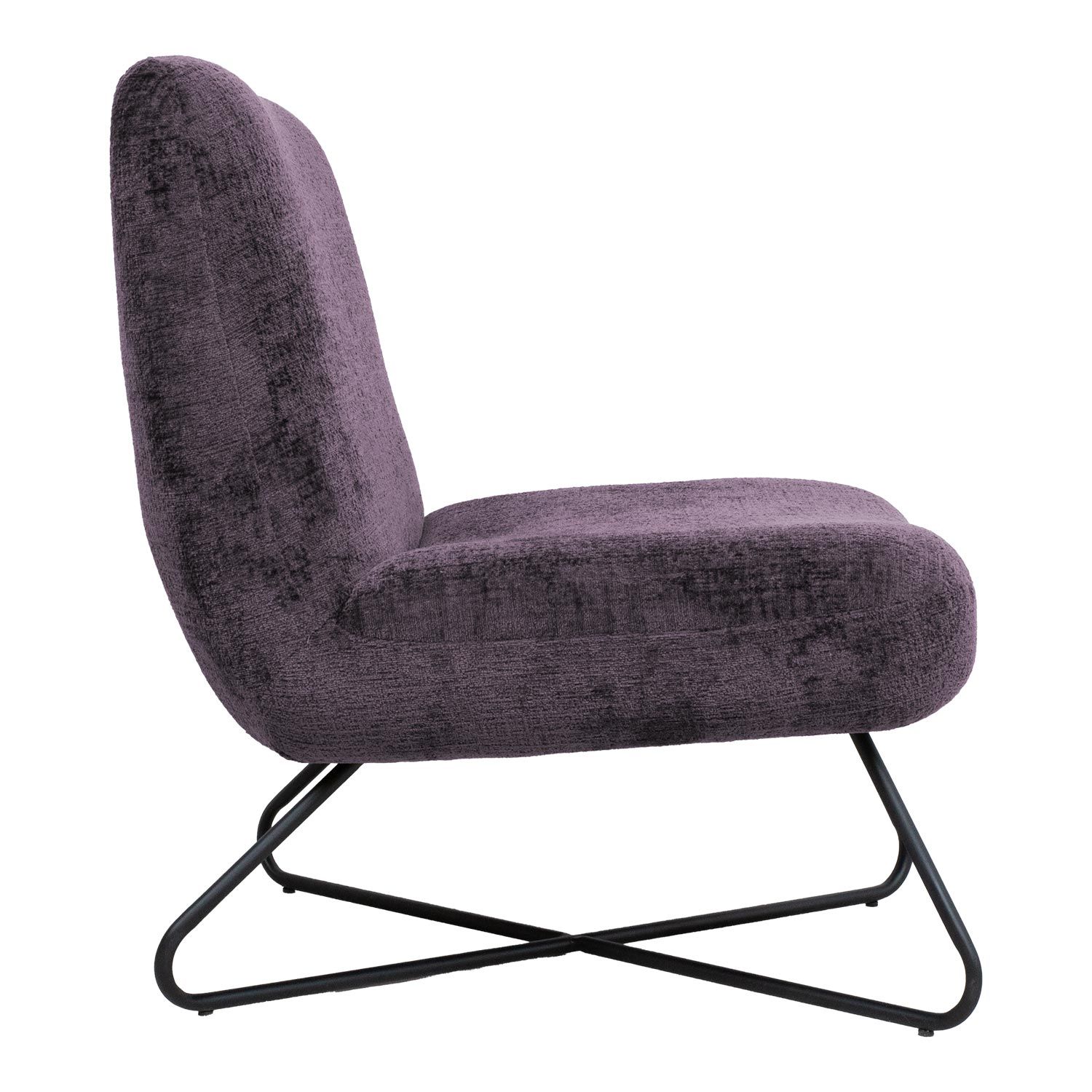 Lounge Chair Farica | size: Width: 65cm, Height: 84cm, Depth: 74cm | color: Purple | image: 2 | variant: 1004810