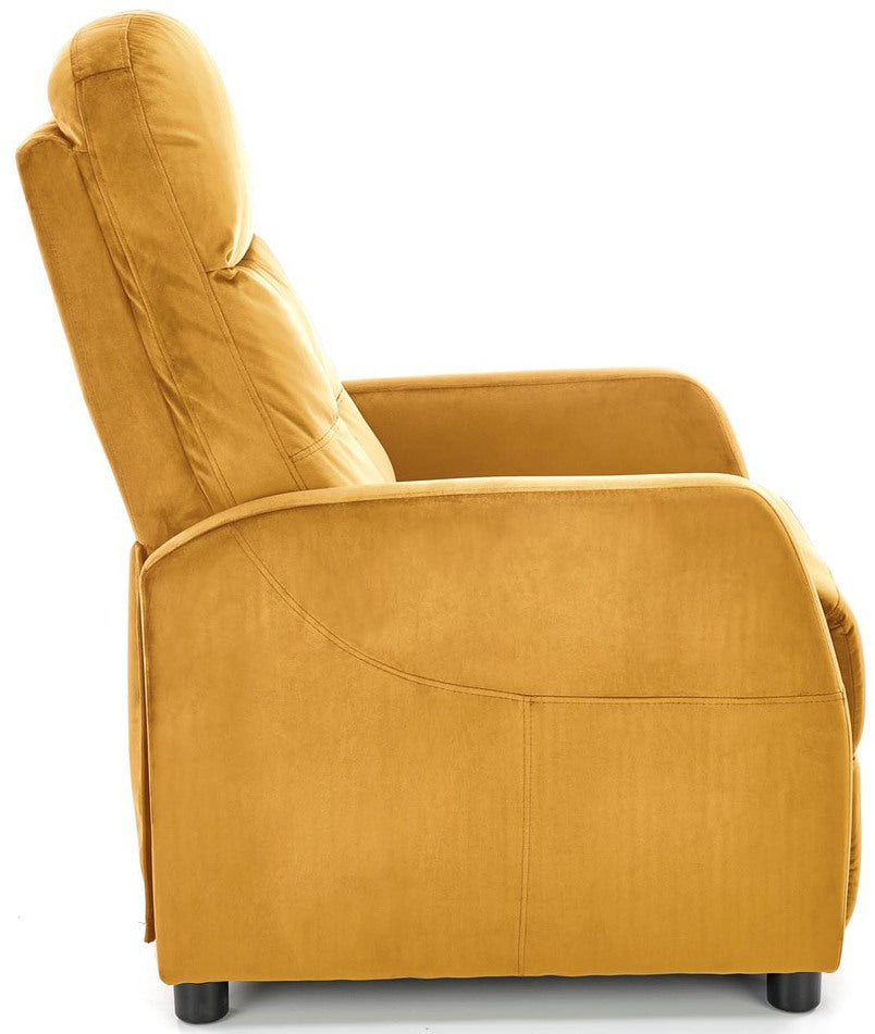 Lounge Chair Felipe 2 1 | size: Width: 64cm, Height: 76cm, Depth: 84cm | color: Yellow | image: 5 | variant: 1004652