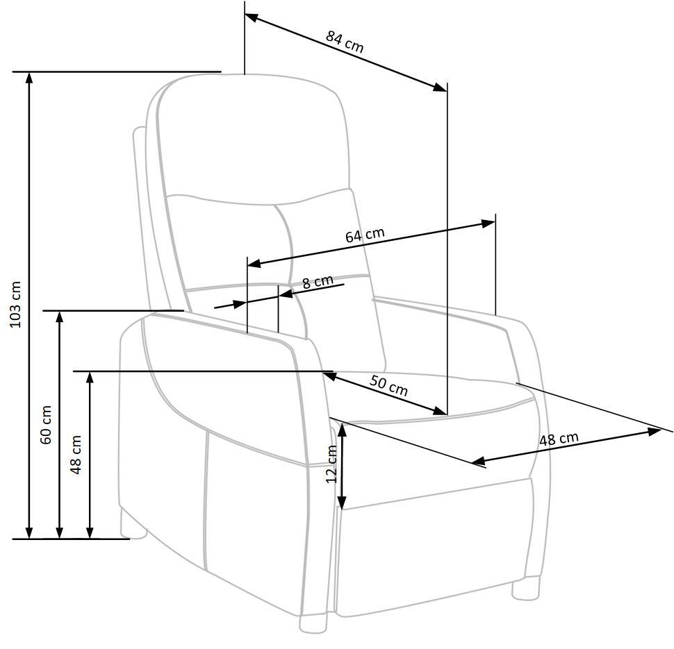 Lounge Chair Felipe 2 | size: Width: 64cm, Height: 103cm, Depth: 84cm | color: Beige | image: 2 | variant: 1004648