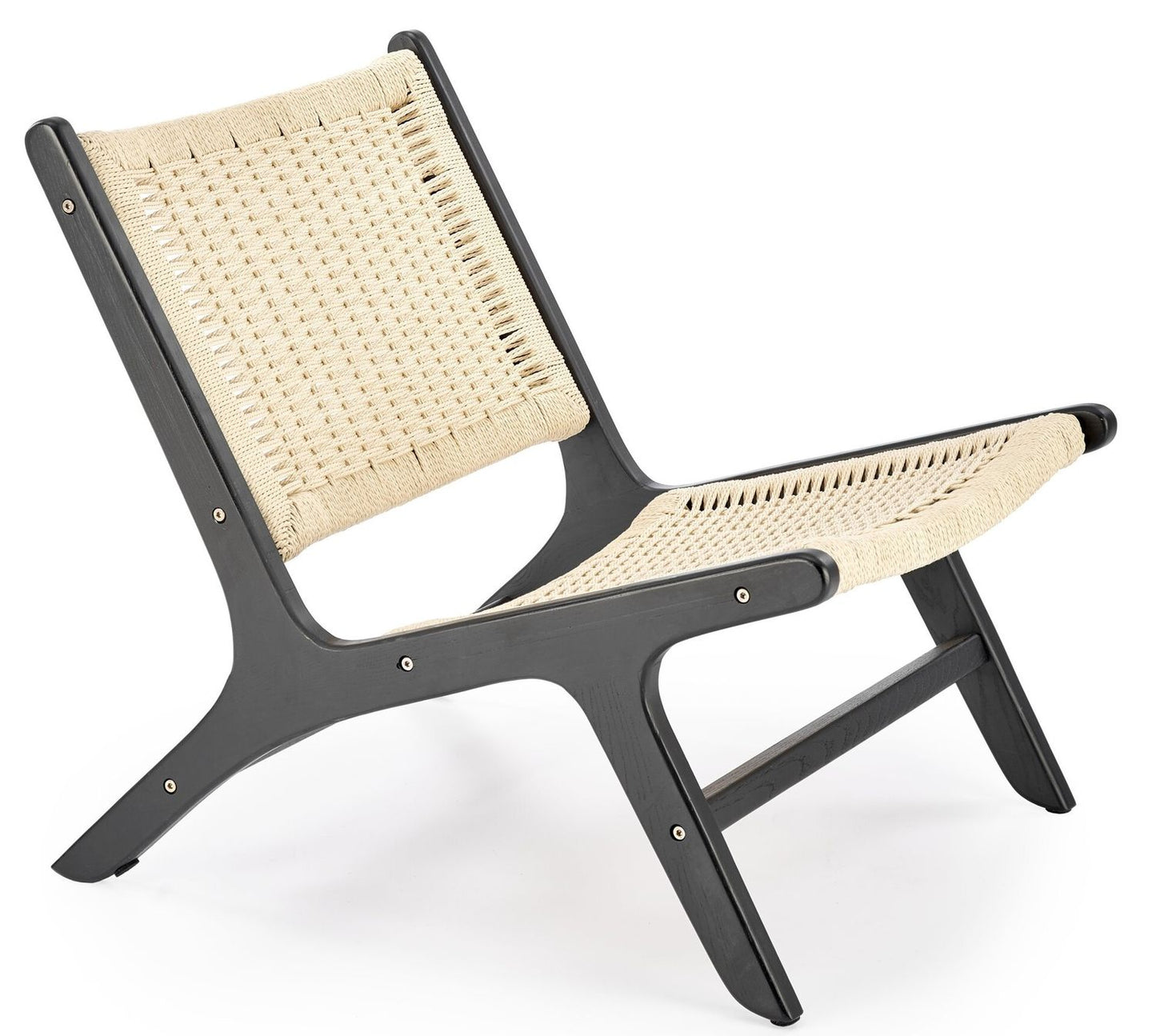 Lounge Chair Foden | size: Width: 65cm, Height: 74cm, Depth: 84cm | color: Beige/Black | image: 1 | variant: 1012974