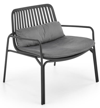 Lounge Chair Foggia | size: Width: 77cm, Height: 75cm, Depth: 66cm | color: Black/Grey | image: 1 | variant: 1002785
