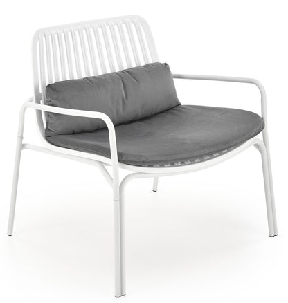 Lounge Chair Foggia | size: Width: 77cm, Height: 75cm, Depth: 66cm | color: White/Grey | image: 1 | variant: 1002784