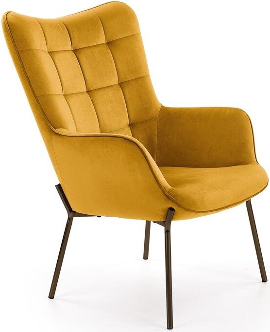 Lounge Chair Fort | size: Width: 71cm, Height: 97cm, Depth: 79cm | color: Yellow | image: 1 | variant: 1002711