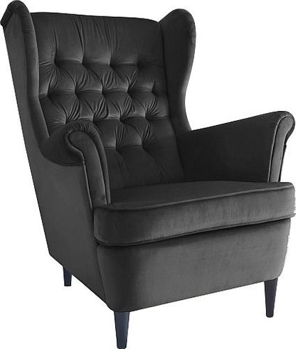 Lounge Chair Harry 1 | size: Width: 68cm, Height: 101cm, Depth: 90cm | color: Black | image: 1 | variant: 1004992