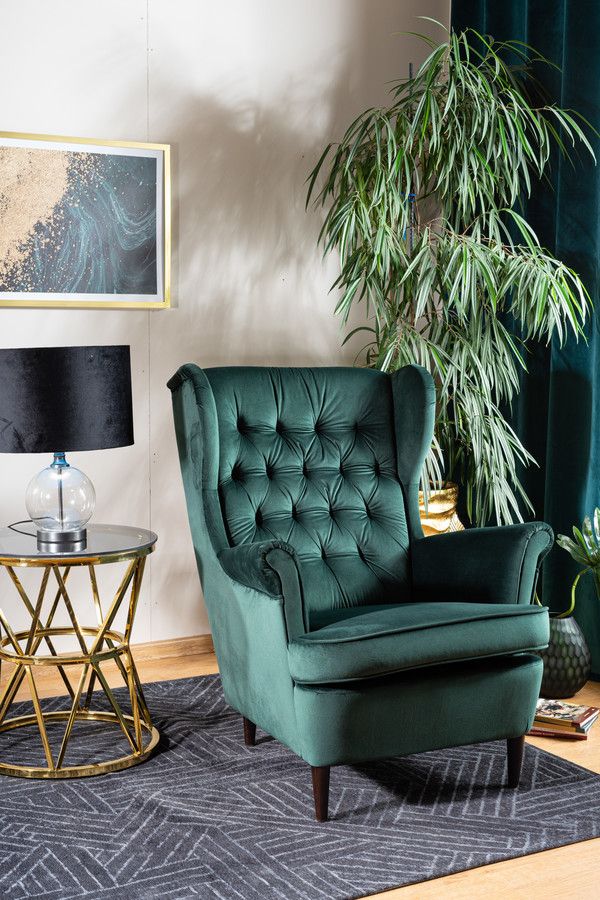 Lounge Chair Harry 1 | size: Width: 68cm, Height: 101cm, Depth: 90cm | color: Green | image: 3 | variant: 1004993