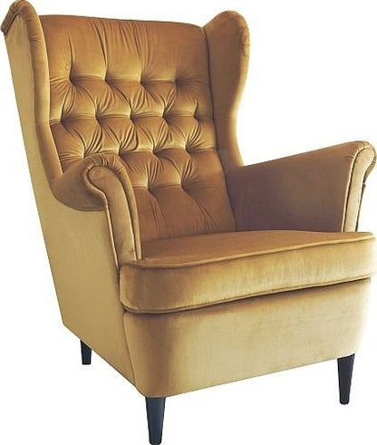 Lounge Chair Harry 1 | size: Width: 68cm, Height: 101cm, Depth: 90cm | color: Yellow | image: 1 | variant: 1004995