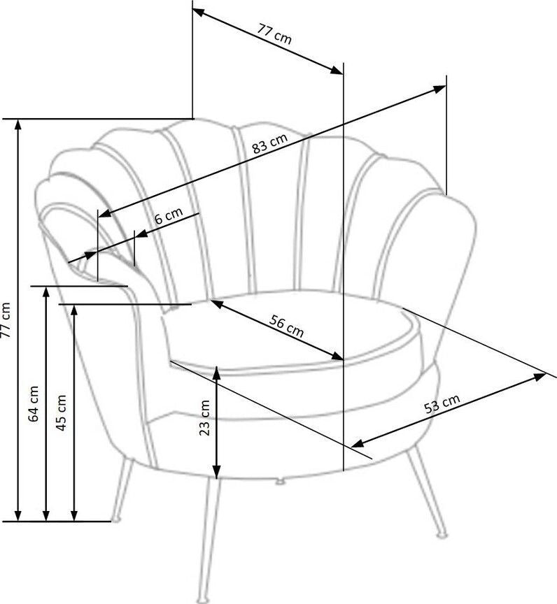 Lounge Chair Jonkoping | size: Width: 81cm, Height: 77cm, Depth: 77cm | color: Gray | image: 9 | variant: 1002684